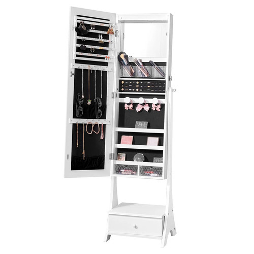 Specchio portagioielli con led - con,