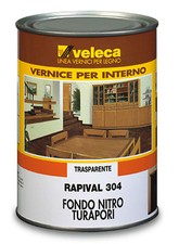 VELECA FONDO NITRO TURAPORI PER LEGNO 1 lt TRASPARENTE PER INTERNO Mod. RAPIVAL