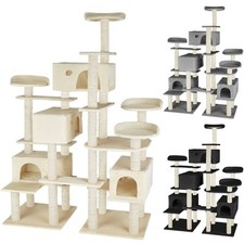 XXL Tiragraffi per Gatti 214 cm Gatto Gioco Palestra Albero Graffiatoio Animali