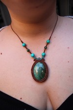 Collana Macramè Amazzonite