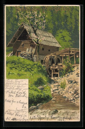 Cartolina artista alfred - cartolina,