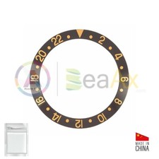 Inserto in alluminio per ghiera Rolex GMT Master I Nero indici Oro 16753 16758