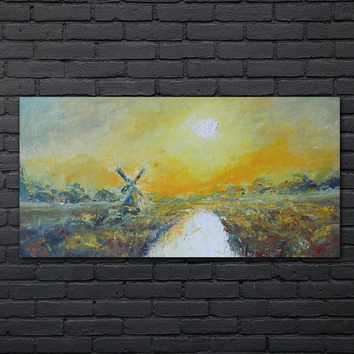 Gemälde landschaft mühle - landschaft,