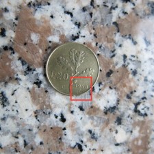 20 LIRE REPUBBLICA ITALIANA DEL 1958 - CON DIFETTO DI CONIO -