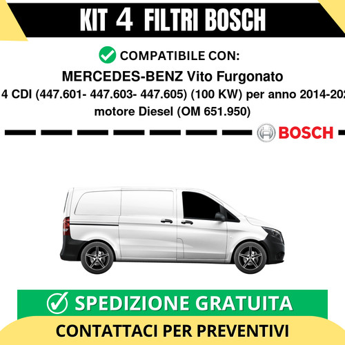 Kit bosch filtri tagliando - kit, 4