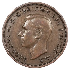 Regno Unito - 1/2 Half Penny 1937 George VI Bronzo - KM.844 Moneta Inglese