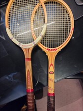 Coppia racchette tennis Maxima e Dunlop vintage con custodia doppia