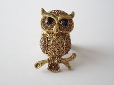 Anello Gufo Con Pietre Strass