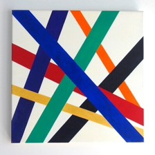 Quadro ad olio geometrico