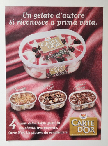 Pubblicita carte or - d'or, gelato