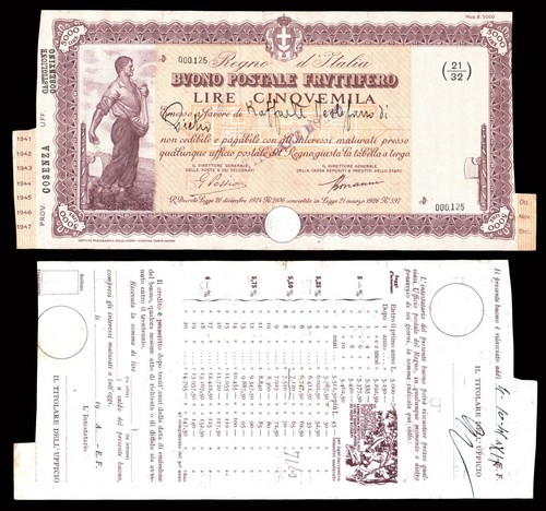 Buono postale fruttifero - [nc],