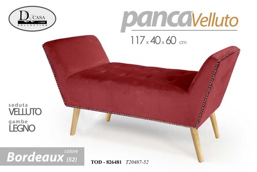 Panca velluto classica moderna - velluto,