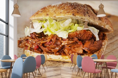 Carta parati bbq - da, 3d