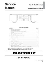 Servizio Manuale di Istruzioni per Marantz Sa-Ki-Pearl