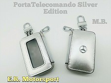 PortaTelecomando in Ecopelle SILVER Series Logo Metallico MB
