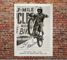 Rara foto firmata Ken Mackow! Foto salto autografo COA moto Daredevil anni 70