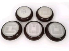 Vintage'70 set 5 plafoniere applique by THORN Vetro PVC/ABS Marrone d.25cm -74T