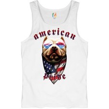 Canotta American Pride Pit Bull bandiera americana bandana patriottica amante dei cani da uomo