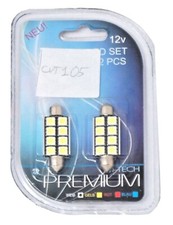 Kit 2 lampadine Attacco a Siluro a 6 led ad alta brillantezza luce superbianca