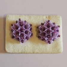 Orecchini clip vintage viola
