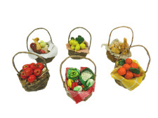 Cesto in Vimini Cm 2,5x4,5h - Modello a Scelta - Cestini Frutta e Ortaggi Presep