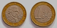 AUSTRIA - Moneta 1 Euro  2002 Mozart rara, circolata