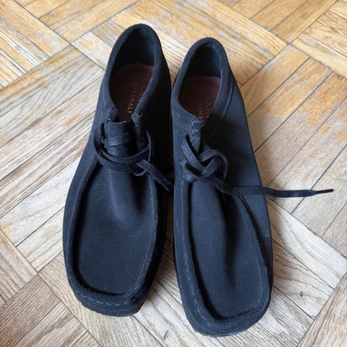 Clarks wallabees camoscio nero - wallabees,