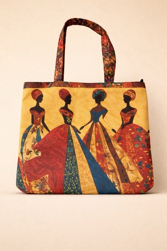 Borsa tote afrocentrica stampa