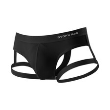 Boxer uomo tronchetto pantaloncini intimo jockstrap slip gamba pantaloni giarrettiera mutande