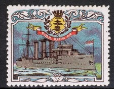 FR1235 Francobollo militare Regno Unito Delandre - Marina Militare - H.M.S. Berwich