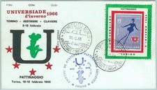 67754 - ITALIA - STORIA POSTALE - COPERTINA 1966 - Pattinaggio Figurine UNIVERSIADE Invernale