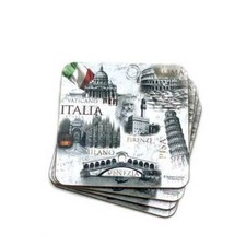 Sottobicchieri Coasters Collezione ITALIA BLACK & WHITE