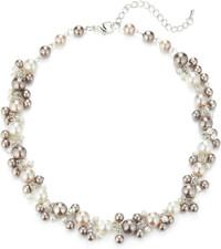 Collana Donna Perline Di Perle Collana Girocollo Grosse Con Ciondolo Perle Bigio