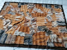 Coperta in vera pelliccia coperta in pelliccia "varie specie di volpe" copriletto coperta upcycling