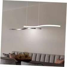  Lampada a Sospensione LED Onda Moderna, Semplicità Luce LED Isola 39.4IN Nichel-Onda
