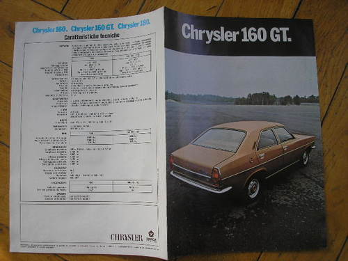 Chrysler 160 brochure - chrysler,