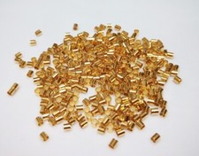 200pz  schiaccini tubo colore oro  2mm lead,nickel free