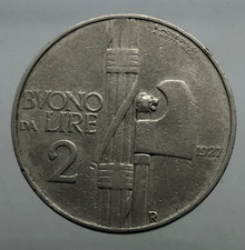 Raro BUONO da 2 Lire  1927