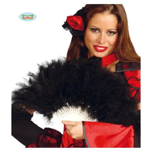 Ventaglio piume nere come - ventaglio,