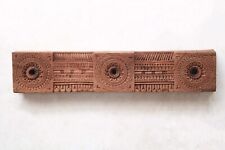 Antica Targa Legno Trave Architrave Fiore Mandala Vintage Casa Tempio Decorazione Parete