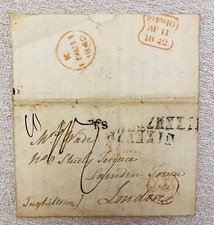 AC984-INCOMING MAIL PREFILATELICA FIRENZE PER LONDRA 1842