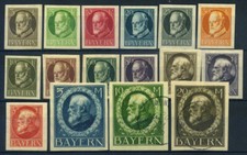 Bayern 1914 Mi. 94-109 Ungebr. * MH 100% König Ludwig III 10-20 M verwendet