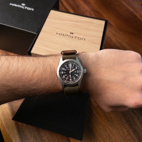 Hamilton khaki field orologio - khaki,