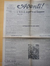 1945-AVANTI!-L'U.R.S.S.IN GUERRA COL GIAPPONE-BOMBA ATOMICA-VALLE D'AOSTA