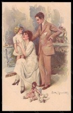 Bambola coppia romantica firmata dall'artista Simonetti serie orsacchiotto 292-6 pz VK6584