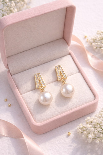 Orecchini donna perla oro