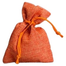 10 pz sacchetto juta arancione