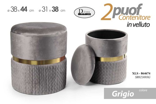 Pouf cilindrico contenitore - cilindrico,