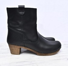 Stivaletti stivaletti donna Sanita Juna 450651 tacco legno pelle nera zoccoli tg 41