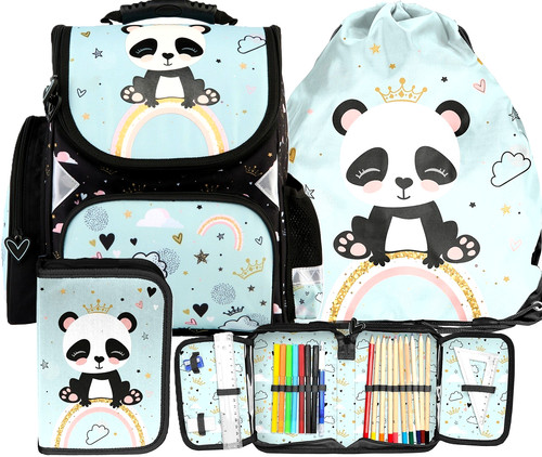 Zaino scuola panda ergonomico - zaino,